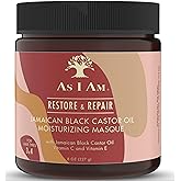 As I Am JBCO Masque - 8 ounce - Deep Conditioning & Hydration - Repairs and Restores Scalp Health - Vegan and Cruelty Free - 