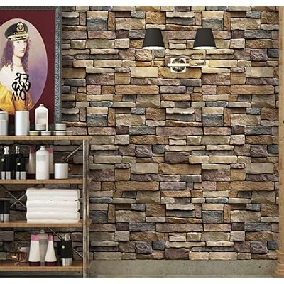 Buy Stone Brick Wallpaper Peel And Stick Wallpaper Cleanable 3d Brick Wallpaper Self Adhesive Wallpaper Countertop Removable Wallpaper For Home Decoration Stone Brick Wallpaper 17 71 393 7 Rdquo Online In Indonesia B07jq4jd1d