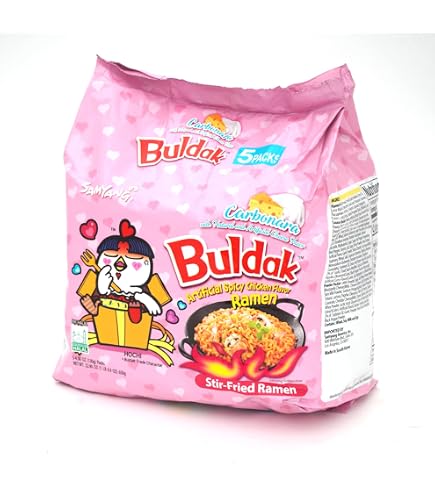 Samyang Ramen Buldak Carbonara (2x650g) – Scharf & Cremige Koreanische Instant-Nudeln