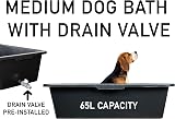 AP Supplies Dog Bath 65L Heavy Duty Plastic Grooming Tub with Drain view 2