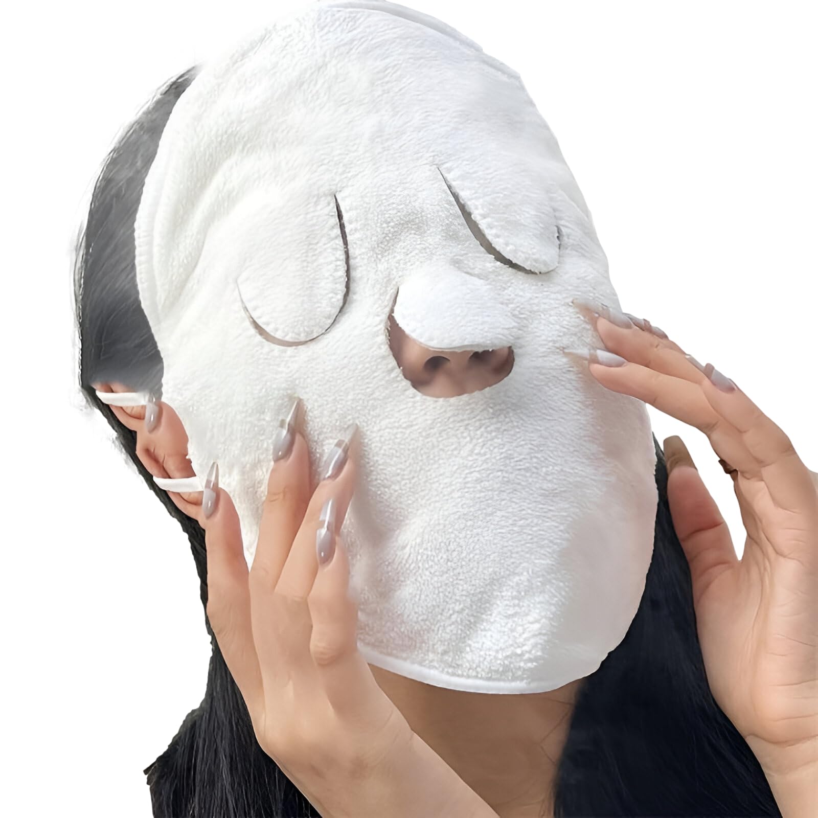 2pcs Facial Towel Masks for Hot Compress, Reusable Towels for Hot and Cold Skin Care, Hydrating Face Steamer Towel, Beauty Towels for Home and Salon Use.