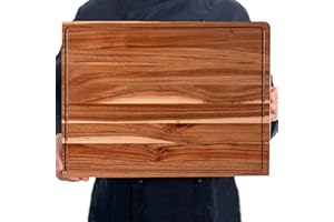 FASHIONWU Extra Large Acacia Wood Cutting Board for Kitchen, 24 x 18 Inch Large Butcher Block Chopping Board with Juice Groove, Thick Wood Cutting Boards Carving Board for Turkey Meat Vegetables BBQ