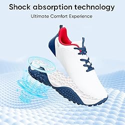 TEOHRW Mens Wide Golf Shoes Spikeless Waterproof