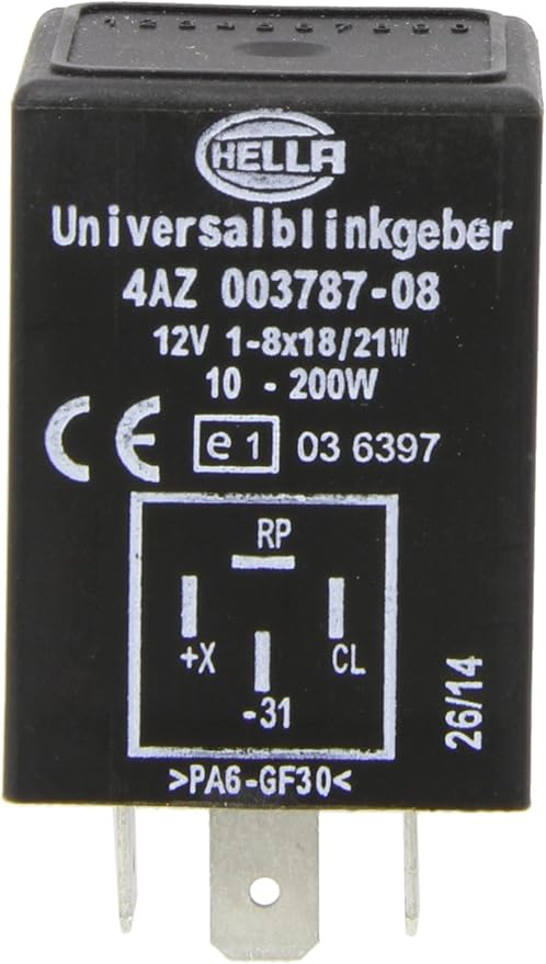 Hella 4az 003 787 081 Blinkgeber 12v 4 Polig Anbau Gesteckt Mit Halter Amazon De Auto