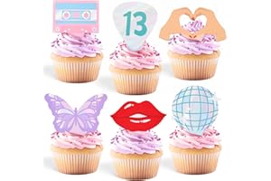 xo, Fetti Eras Party Cupcake Toppers - 24 pcs | Concert Party Cake Decoration, Bachelorette Decor, Birthday Food Supplies, Bridesmaid Cupcake Accessory