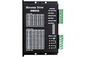 ZEELO CNC Digital Microstep Driver DM542 Stepper Motor Controller 2-Phase Digital Stepper Motor Driver 20-50V DC Max 4.2A for Nema 17, Nema 23 and Nema 34 Series Stepper Motor, Replace M542 M542H