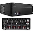Pyle 4 Multi-Zone Stereo Amplifier - 19” Rack Mount, Powerful 8000 Watts with Speaker Selector Volume Control & LED Audio Level Display, 4-Ch. Bridgeable Switches - PT8000CH