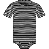 Landofgenie Men Short Sleeve Romper Pajama Bodysuit One Piece Rompers Stripe Onesie Leotard Top - Stripe Maker