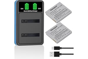 NB-4L Battery 2 Pack and Dual Charger for Canon PowerShot ELPH 100 HS 300 HS 330 HS 310 HS SD1000 SD1100 is SD1400 is SD200 S