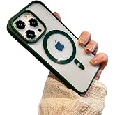 Caseative for iPhone 14 Pro Max Case, Green | Clear Matte Magnetic Compatible with MagSafe Wireless Charging