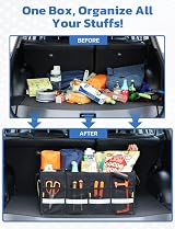 Oasser Car Boot Organiser Storage 55L Collapsible Waterproof Multi Compartments view 6