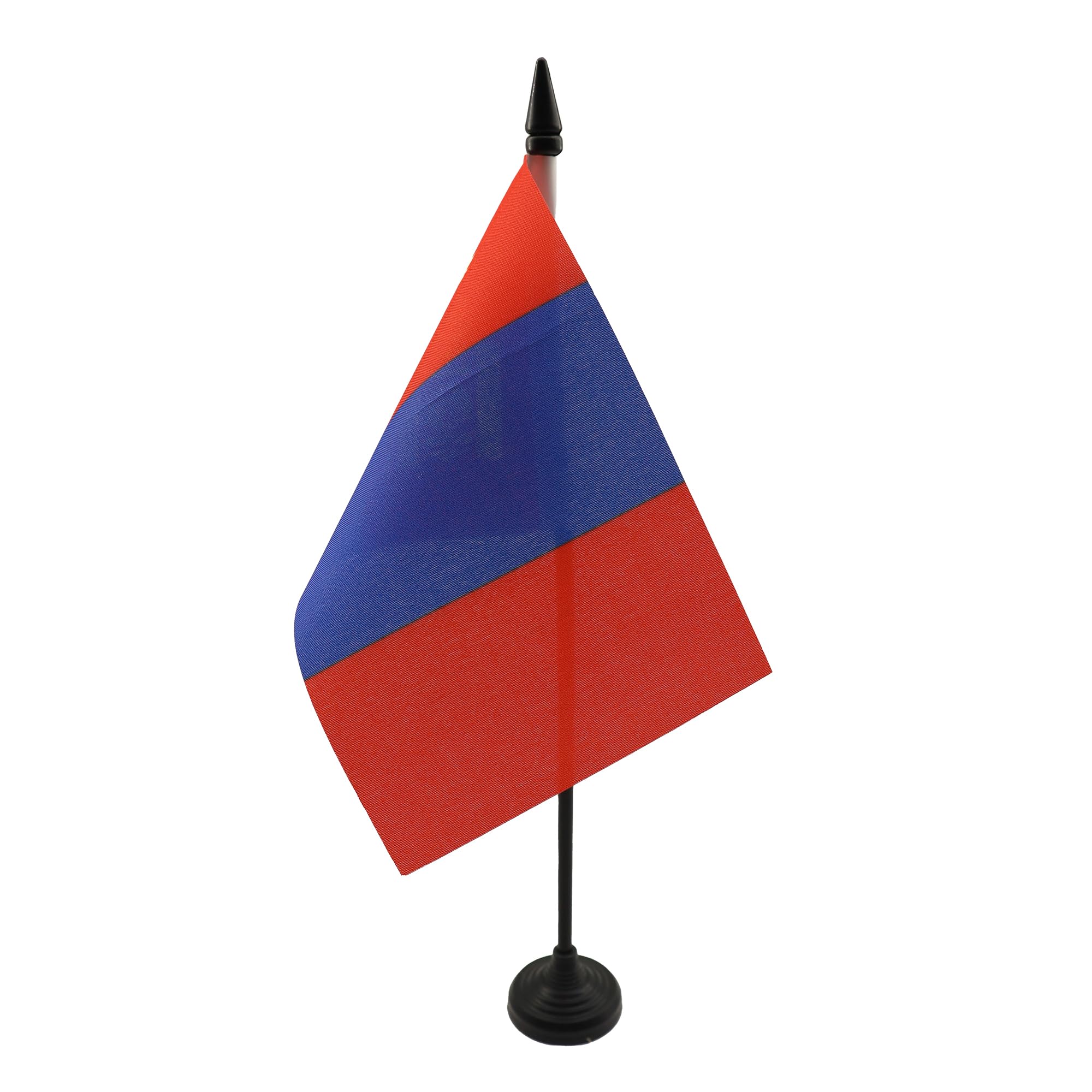 AZ FLAG - Mongolia Table Flag 4'' x 6'' - Mongolian Office Mini Banner 100% Polyester 15 x 10 cm - Mini Desk Flag with 10'' Pole and Black Plastic Base — image 1