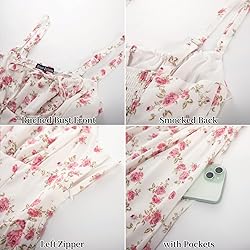 Floral Corset Dress for Women Midi Ruched Bust