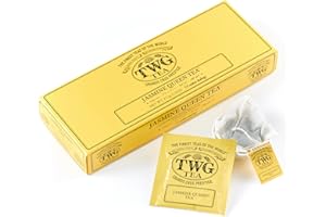 TWG Tea | Jasmine Queen Tea | Green Tea | Sweet Lemon & Rose | 15 Hand Sewn Cotton Teabags | Gift Set