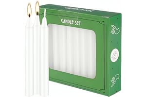 CIPHANDS Set of 20 White Spell & Chime – Premium Mini Taper Candles for Rituals, Prayer, Birthdays, Meditation, Altar - 4 Inch Tall, Unscented.