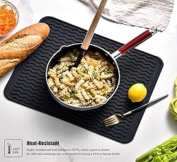 Silicone Dish Drying Mat, Non-Slip Easy Clean Sink