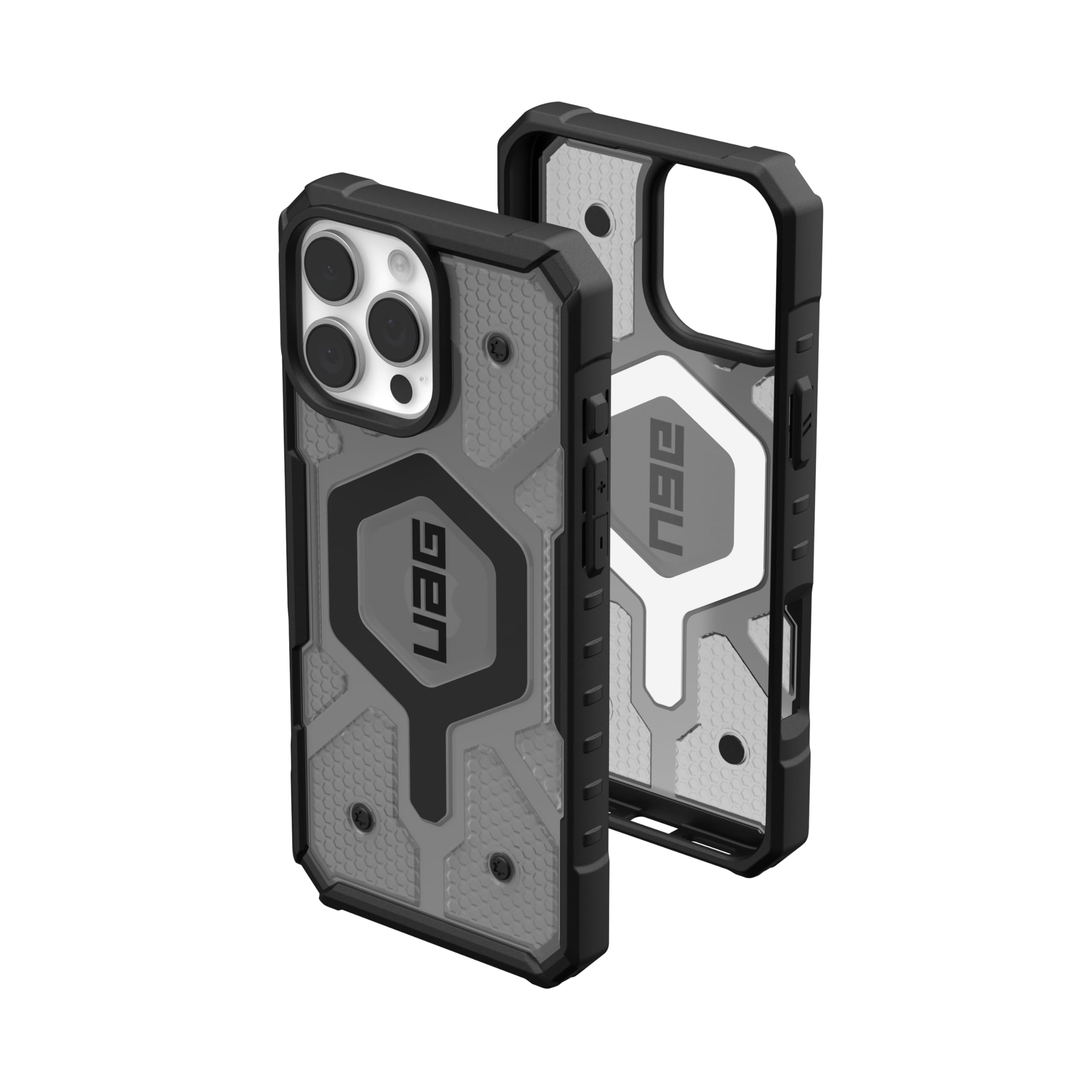URBAN ARMOR GEAR UAG Designed for iPhone 16 Pro Max Case 6.9" Pathfinder Clear - Compatible with MagSafe Charging Rugged Shockproof Anti-Slip Military Grade Protective Cover, Ash