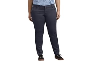 Dickies Womens Mid-Rise, Skinny Stretch Twill Pant