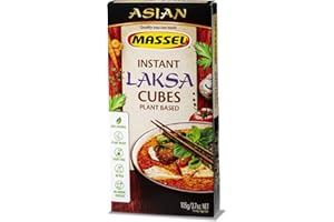 Massel Instant Laksa Bouillon Broth Cubes - No MSG, Gluten-Free Soup Base - 1 Pack (1 x 105g)