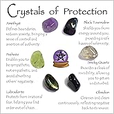 Protection Crystal Set, Crystals of Protection for Shielding Negativity and Spiritual Defense, Spiritual Gifts for Family Friend, Healing Stones for Energy Cleansing