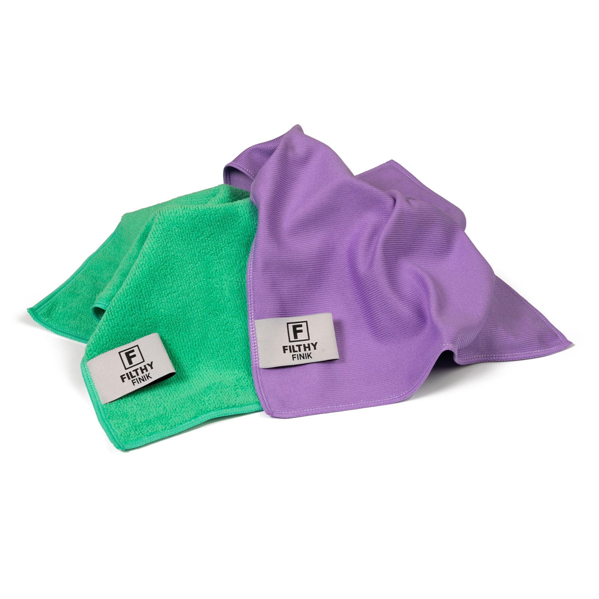 Filthy Finik Basic AF – 2 x Microfibre Cleaning Cloths – Perfect As A Window Cleaner – Shower Cleaner – Bathroom Cleaner – Glass Cleaning Cloth – Car Cleaning – Size 35cm x 30cm