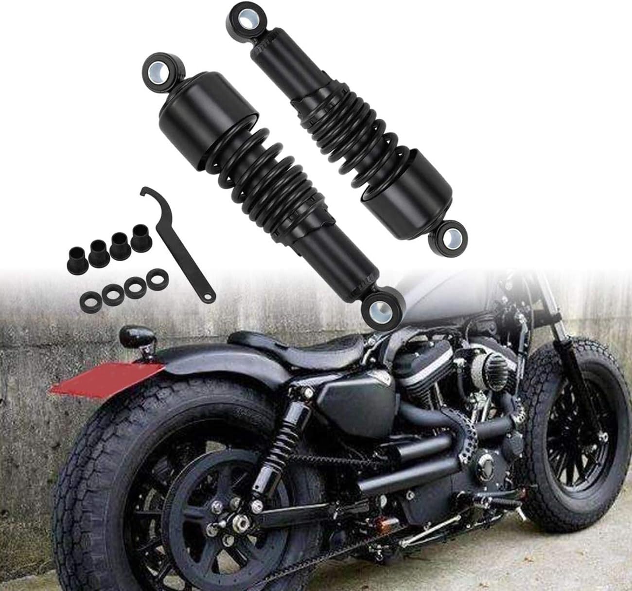 A Pair Neeknn 267mm 10.5 Rear Shock Absorber Rear Suspension Fits for