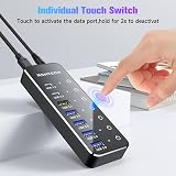 RSHTECH 7-Port USB Hub 3.1/3.2 Gen2 10Gbps USB-C/A Powered Splitter view 5