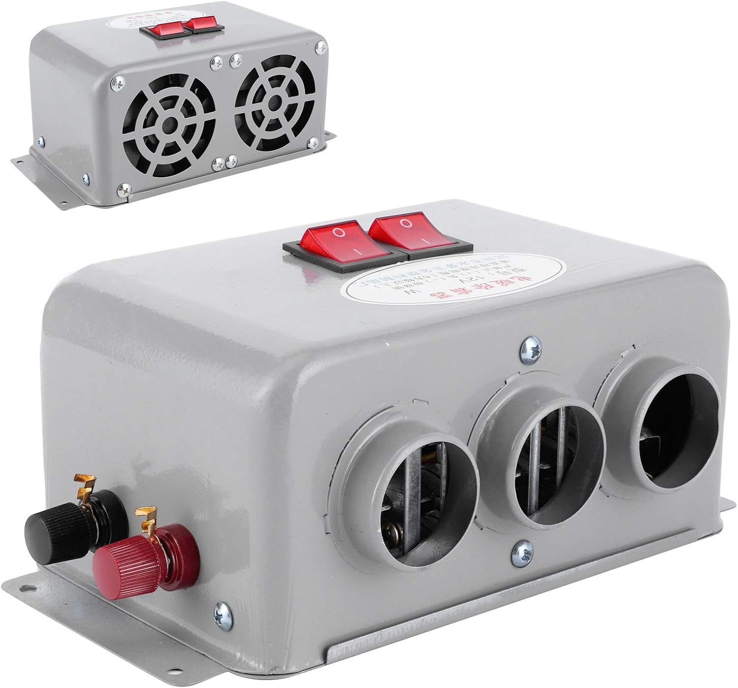 車温風ヒーターファン ポータブル風防デフロスターファン フロントガラスファンデフロスターデミスター ウィンドウヒーター暖房乾燥機 吹き出し口ホース付き 12v 電力 600w 800w 曇り止めと霜取り ガラス凍結防止 安全運転性アップ ヒーター Amazon