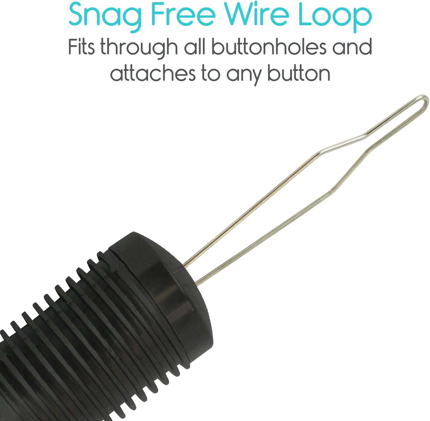 Vive Button Hook - Zipper Pull Helper - Dressing Aid Assist Device Tool for Arthritis, Independent Living - Wide Handle Grip - Shirt, Dress Clothes, Pant, Coat Snap Buttoner - Dexterity Gripper Puller: Health & Personal Care