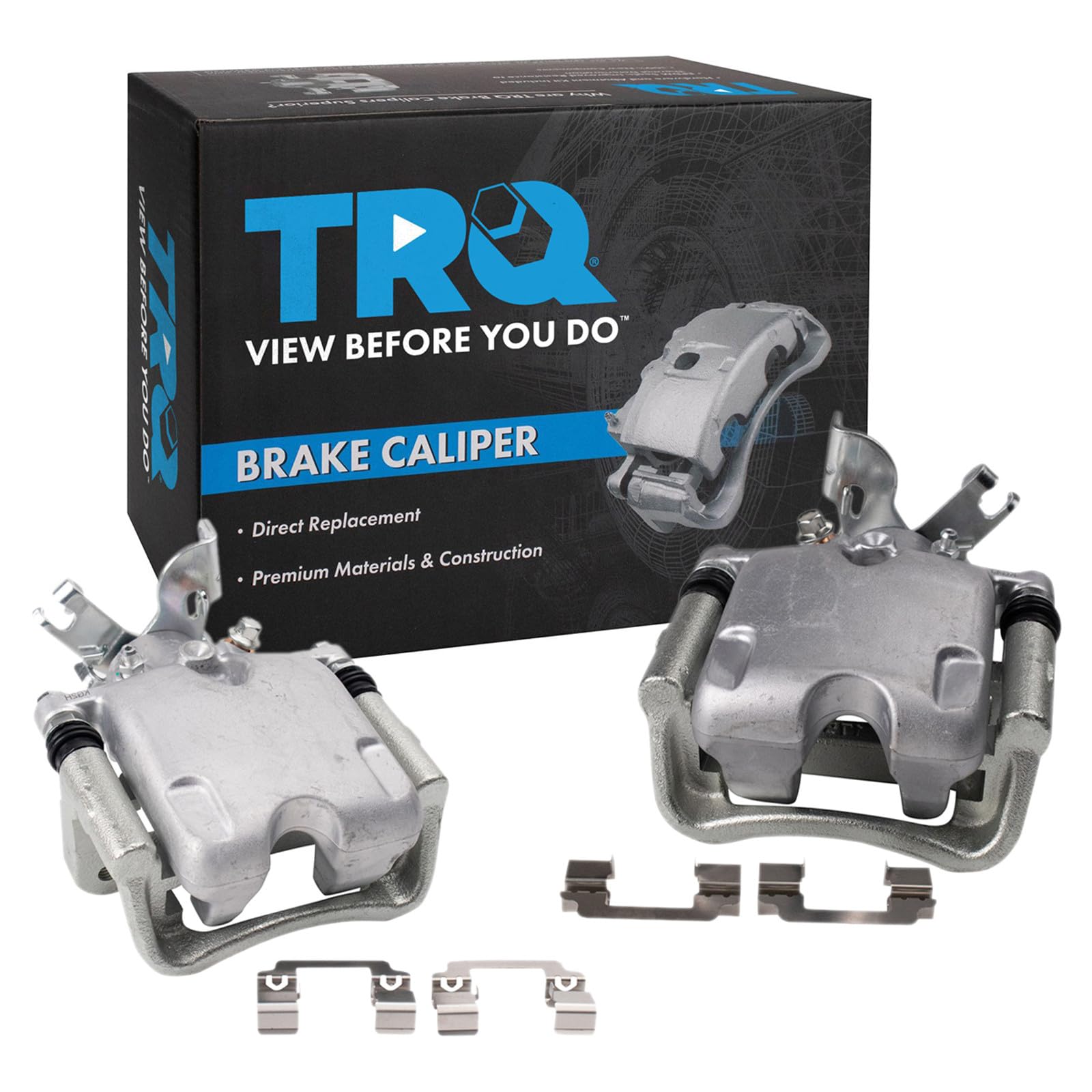 TRQ Rear Brake Caliper Set Compatible with 2013-2016 Buick LaCrosse 2011-2016 Regal 2014-2019 Chevrolet Impala 2013 Malibu Image