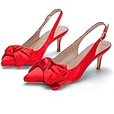 RUSAUISE Closed Pointed Toe Slingback Kitten Heels with 2 Inch Heels Comfortable Dressy Pump Shoes