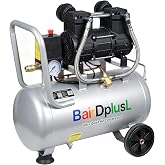 BairDplusL 8 Gallon Ultra Quiet Air Compressor, MAX 115PSI,70dB,110V/60Hz | 1.5HP,8.75CFM,Oil-Free,Portable Air Compressor,with Wheels，Auto Repair, Carpentry Decoration,&lrm;Tire Inflation, Spraying
