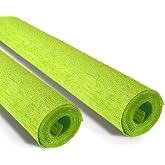 2PCS 90g Italian Crepe Paper roll 17inch Wide 59 inch Long ('Parakeet Green' by Kate Alarc&oacute;n（353）)