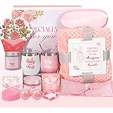 Valentine's Day Gifts for Women,Birthday Gift,Self Care Set ,Get Well Soon Gift Baskets, Relaxing Rose Spa Gift Basket ,Care Package,Unique Mom Gifts for Her Girlfriend Sister Friend Wife Grandma