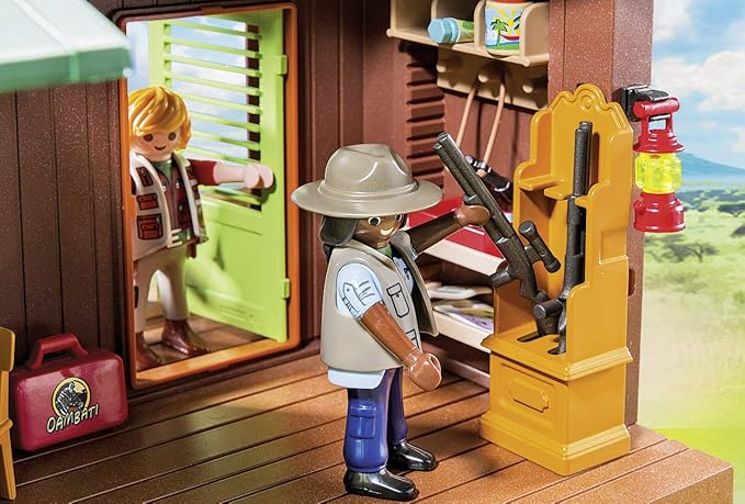 playmobil ranger station with animal area