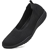 LEDINEY Women's Flats Slip On Go Walk Shoes for Women Comfortable Walking Sneakers Knit Low Wedge Dressy Ballet Shoes Zapatos para Mujer