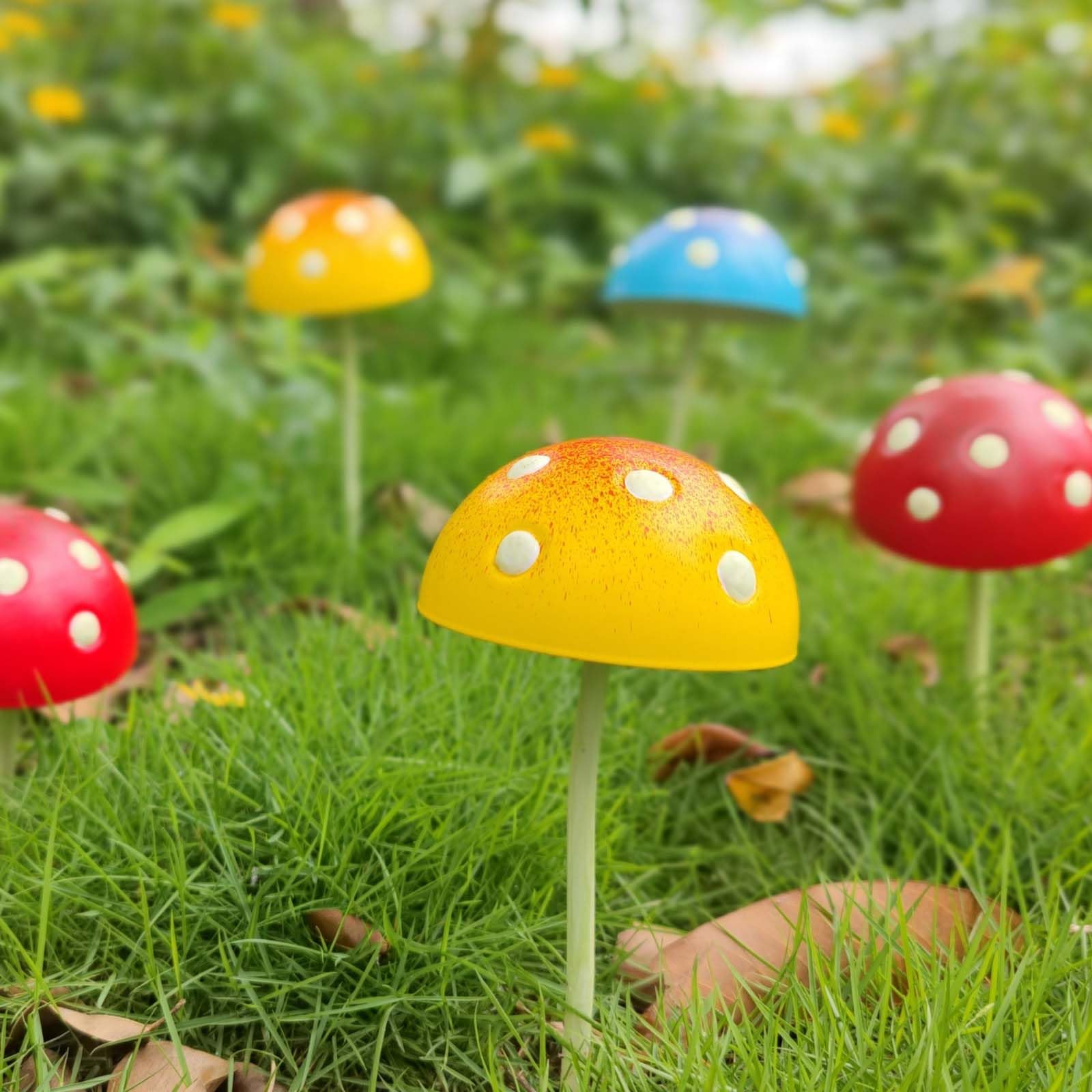 KIKTOP Mushroom Decor Fairy-Garden Outdoor Decor - Garden Decor Glow in