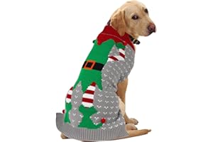 HAPEE Christmas Large Dog Sweaters,Santa Xmas Dog Clothes (P01-Christmas Clown, XX-Large)