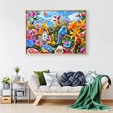 HUADADA Birds and Flowers Jigsaw Puzzle 1000 Pieces Landscape Nature view 5