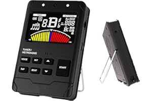 AUPHY Rechargeable Metronome Tuner Combo for Guitar, Bass, Piano,Drum,Violin and Orchestral Instruments,Precision Tuning,Multiple Rhythm Modes,Three Beat Tones & Human Voice Count,8+ Hours Runtime