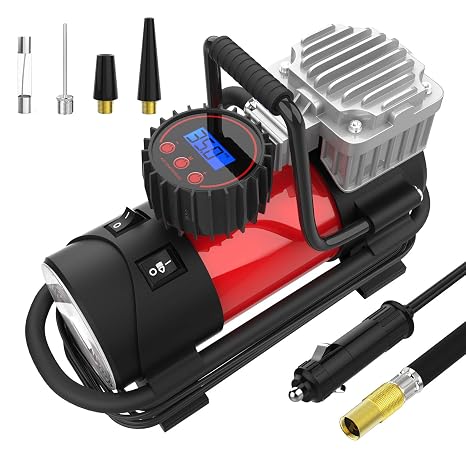 Tire Inflator Car Air Pump, Amazon Com Mbrain Dc 12v Portable Air Compressor Digital Tire Inflator Tire Pump For Car 140w 150 Psi Automotive, Tire Inflator Car Air Pump