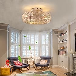 Alaruder Boho Caged Ceiling Fans with Lights Flush