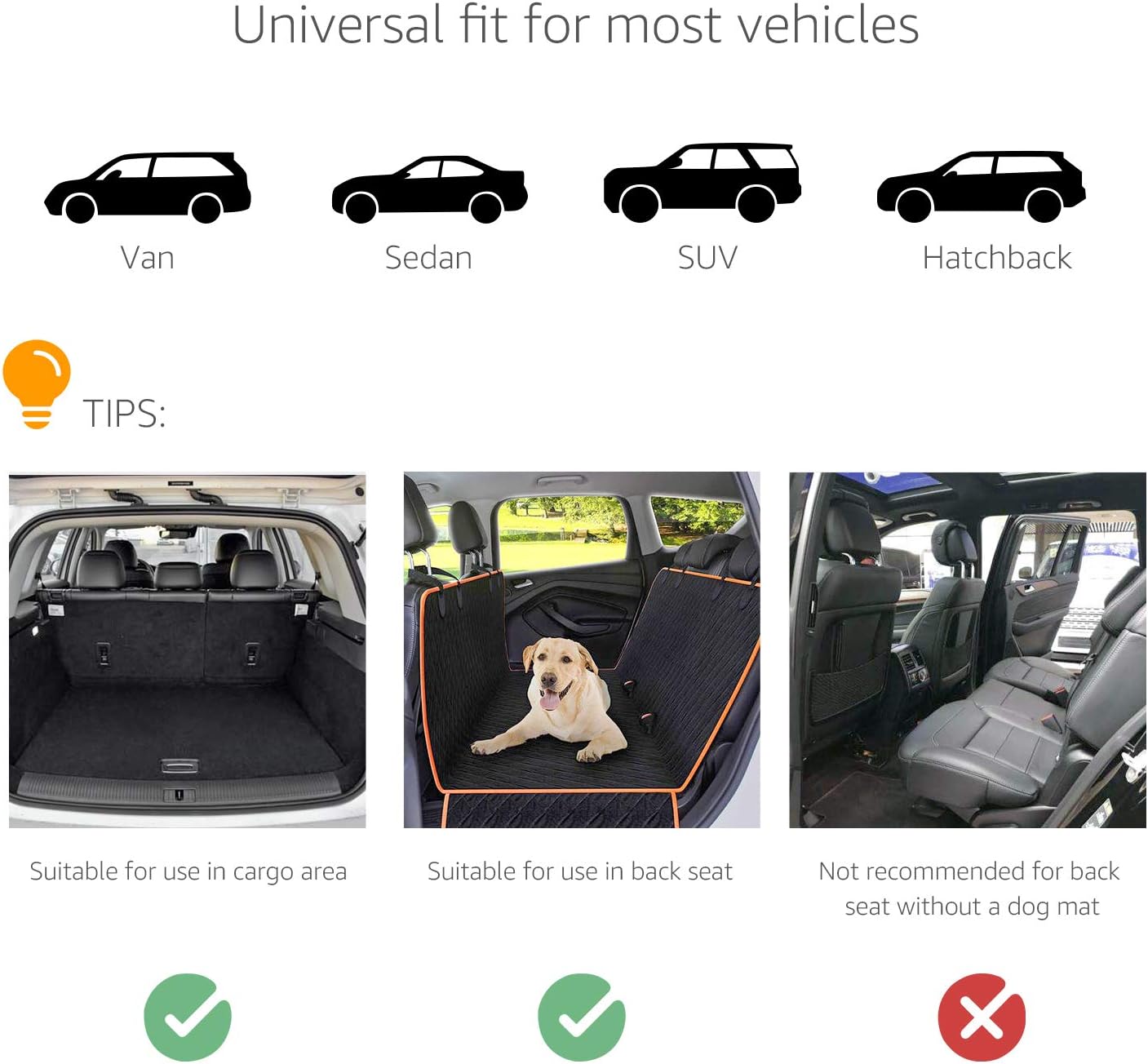  Basics Adjustable Dog Car Barrier - 16-Inch, Black: Automotive