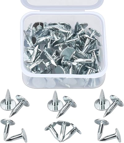 Noosverl 100pcs Felt Nails for Shed Roof 12mm Clout Nails Roofing Tacks