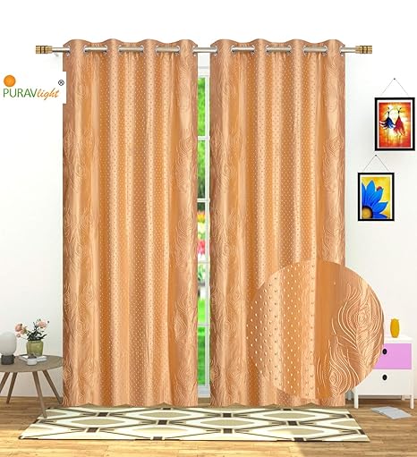 Buy Purav Light Curtains For Living Room Home Office Door 4 X 7