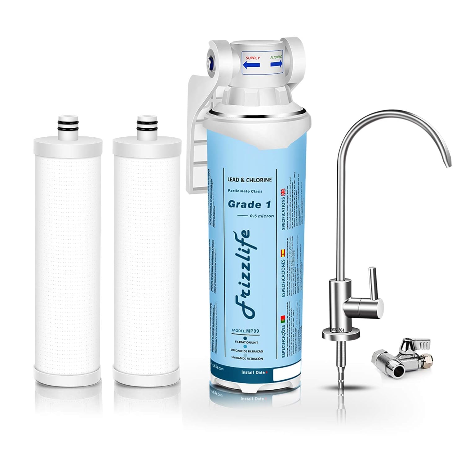 Frizzlife Under Sink Water FilterQuick Change Under Counter Drinking