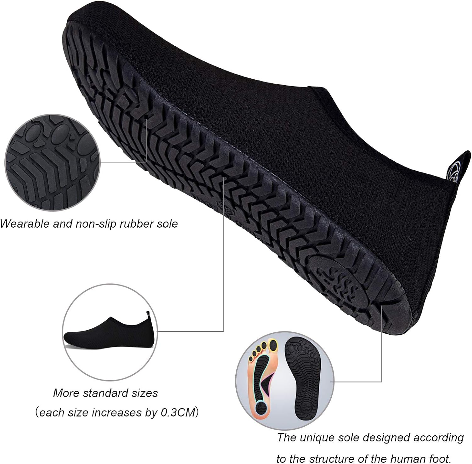  | Water Shoes for Womens Mens Barefoot Quick-Dry Aqua Socks for Beach Swim Surf Yoga Exercise New Translucent Color Soles | Water Shoes