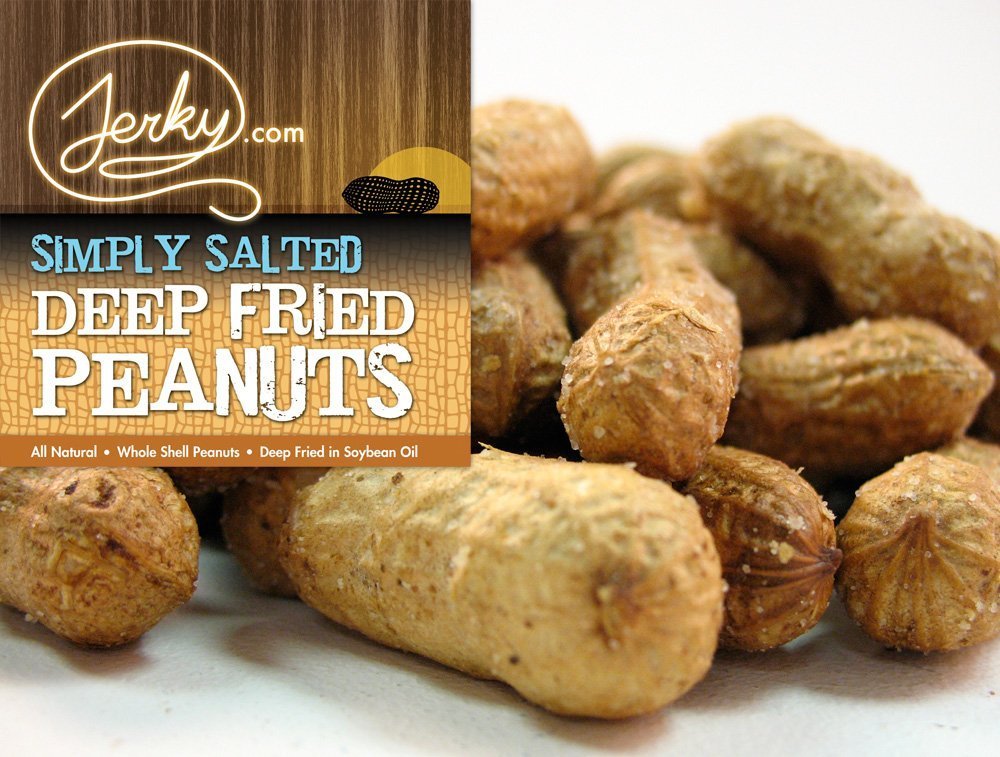 Jerky.com’s Whole Deep Fried Simply Salted Peanuts, Bulk 3 Pack, Eat Them Shell and All, Perfect Snack Food, Sugar Free, 30oz Total