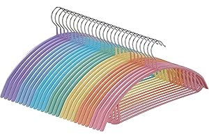 MOPALL Clothes Hangers 28 Pack, Non Slip PVC Coating Metal Sweater Hanger No Shoulder Bump, 16.5 inch Wide Heavy Duty Durable Adult Coat Hanging for Closet, Suit, Dress, Jacket, Pant, Shirt