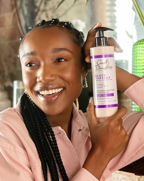 CAROL’S DAUGHTER BLACK VANILLA SULFATE FREE SHAMPOO AND CONDITIONER SET FOR CURLY, WAVY OR NATURAL HAIR, MOISTURIZING HAIR CARE FOR DRY, DAMAGED SPLIT ENDS, 1 KIT